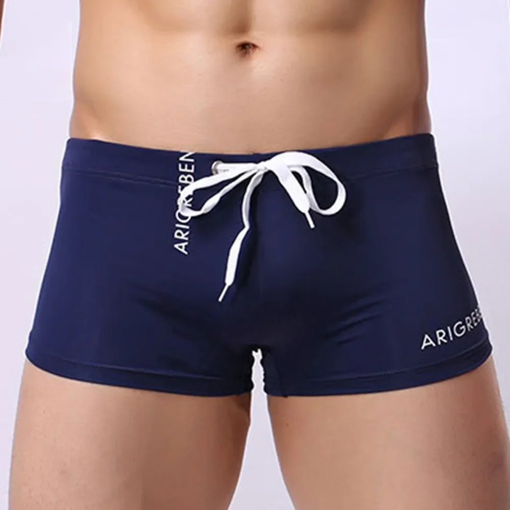 

Men Summer Sexy Fashion Boxer Tether Hot Spring Shorts Quick Dry Swimming Shorts Swim Trunks Drawstring Elastic Men's Boxers