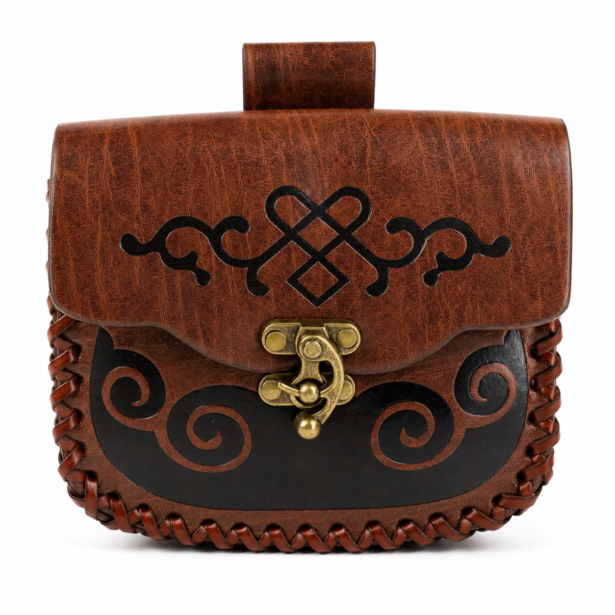 Medieval Leather Belt Pouch Vintage Waist Bag Renaissance Cosplay Waist Wallet Handmade Key Holder Outdoor LARP Accessory