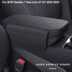 For BYD Sealion 7 Sea Lion 07 EV 2024 2025 Center Console Armrest Booster Pad Interior Modified Storage Accessories