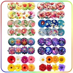 SDOYUNO Diy Diamond Painting Coasters,Flowers,8pcs,5D Diamond Kits,Waterproof,Kitchen Home Accessories,Arts Crafts,Coasters Set