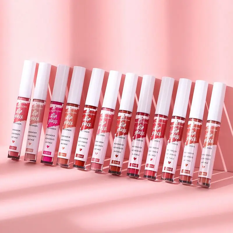 Wasserdichte Antihaft-Tasse Lip gloss matte Lippen glasur langlebig leicht zu färben flüssiger Lippenstift seidig feuchtigkeit spendender Lippen balsam