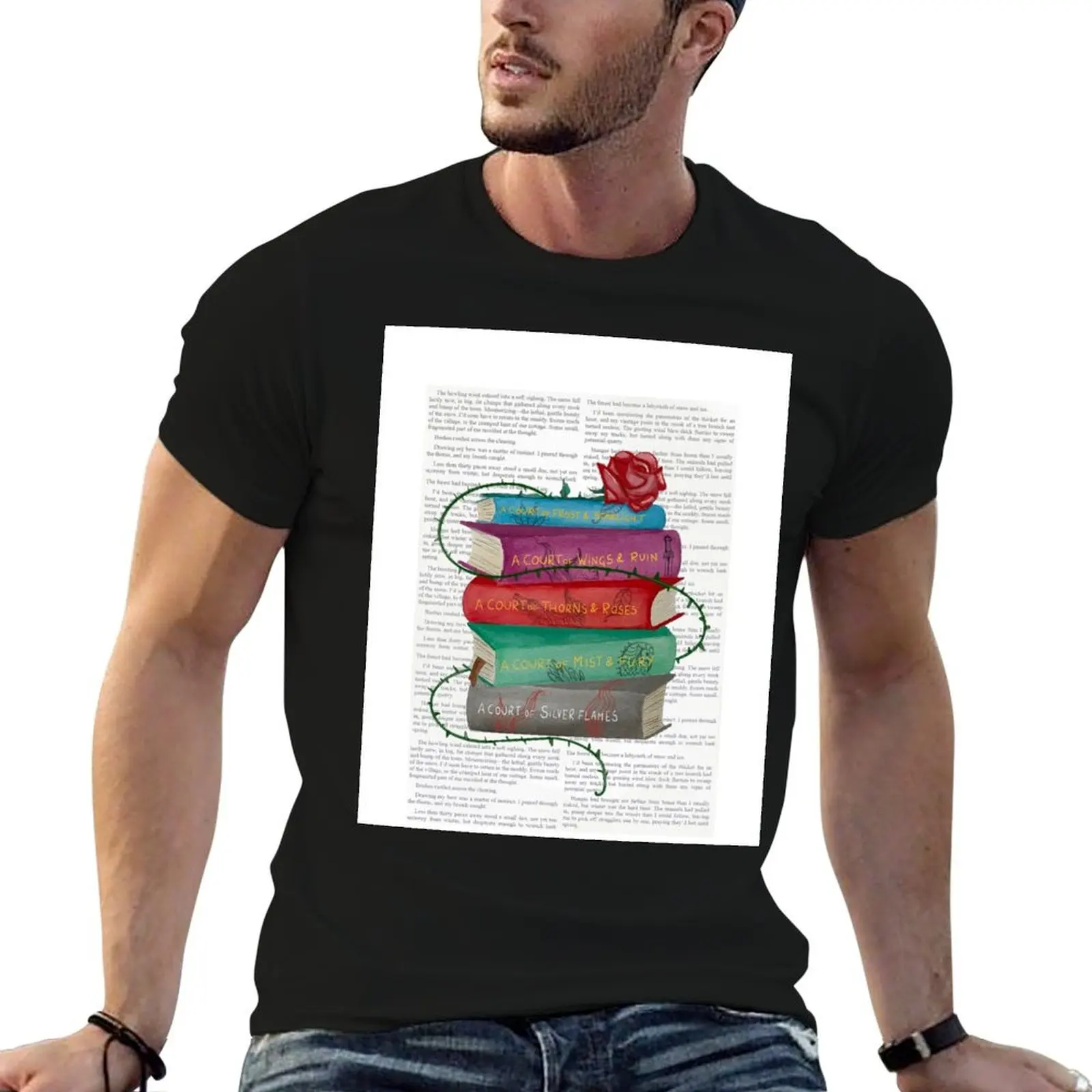 

Court of Thorns and Roses Book Collection T-Shirt cotton t shirts man 100% man t shirt designer man graphic t shirt T-Shirt