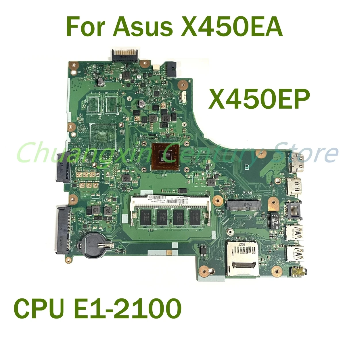 

Материнская плата для ноутбука ASUS X450EA X450EP с процессором E1-2100, 100% протестирована, полностью функциональна.