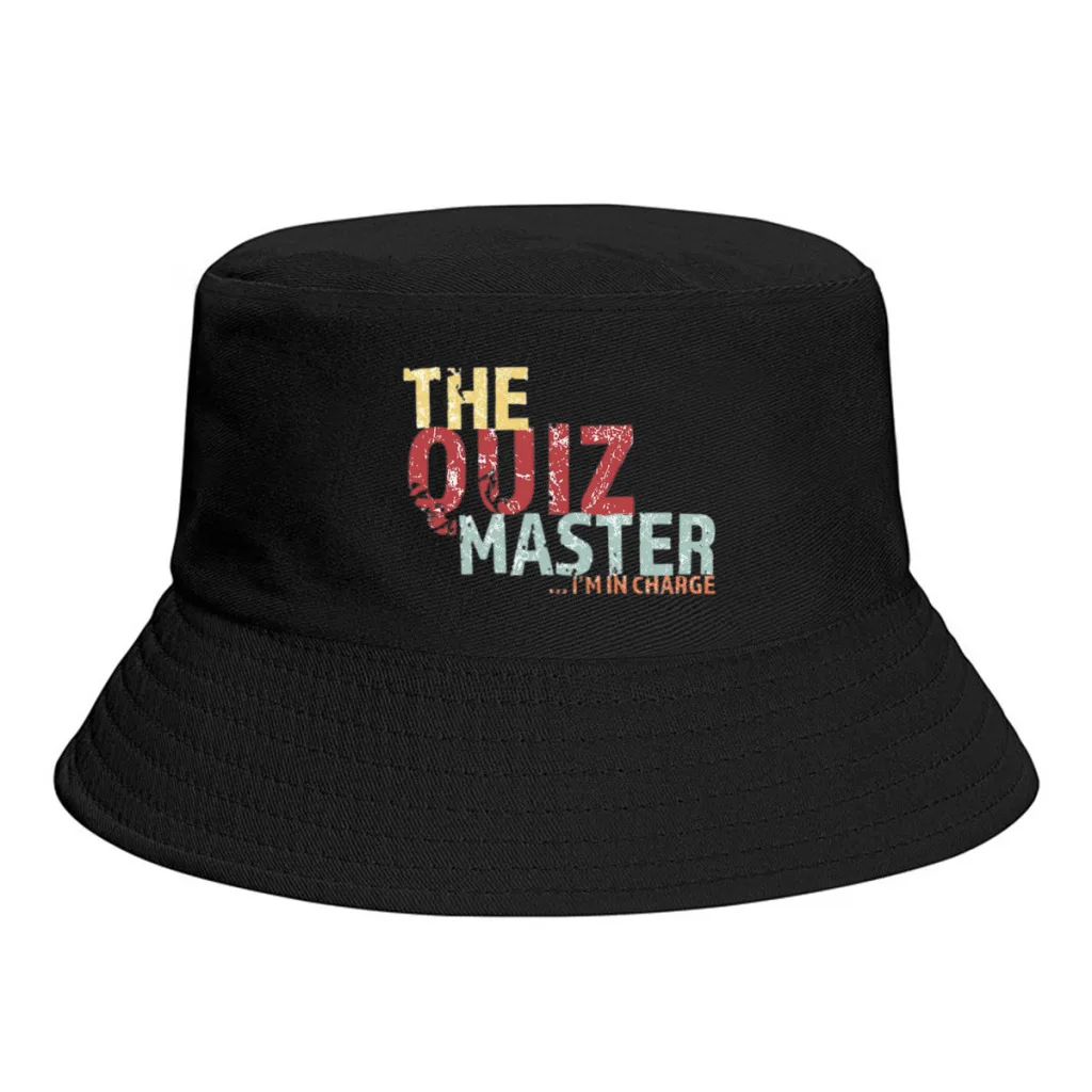 

Quiz master Pub Quiz Team UnisexPersonality Bucket Hats Fishermen Caps Outdoor Casual Cap Sunscreen Hat