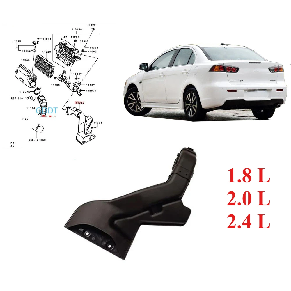 1 Piece Air Cleaner Intake Duct for Lancer CX CY Air Inlet Filter Hose for Lancer 1.8 2.0L 2.4L Air Intake Filter Tube 1505A130