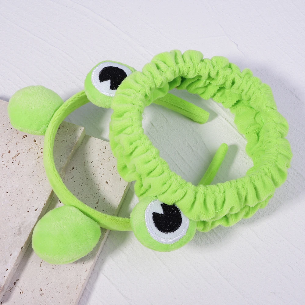 Funny Frog Makeup Headband Wide-brimmed Elastic Hairbands Cute Girls Hair Bands Women Hair Accessories Girls Hairband