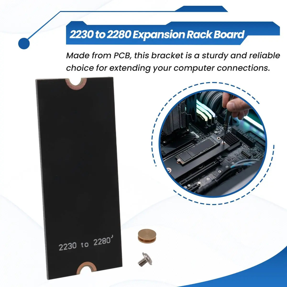 A73T 2230 to 2280 M.2 Long Size NGFF M.2 SSD Adapter Converter Expansion Rack