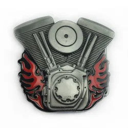 Motorcycle style belt buckle Motorcycle engine personality punk belt buckle Fashion punk wings men's buckle