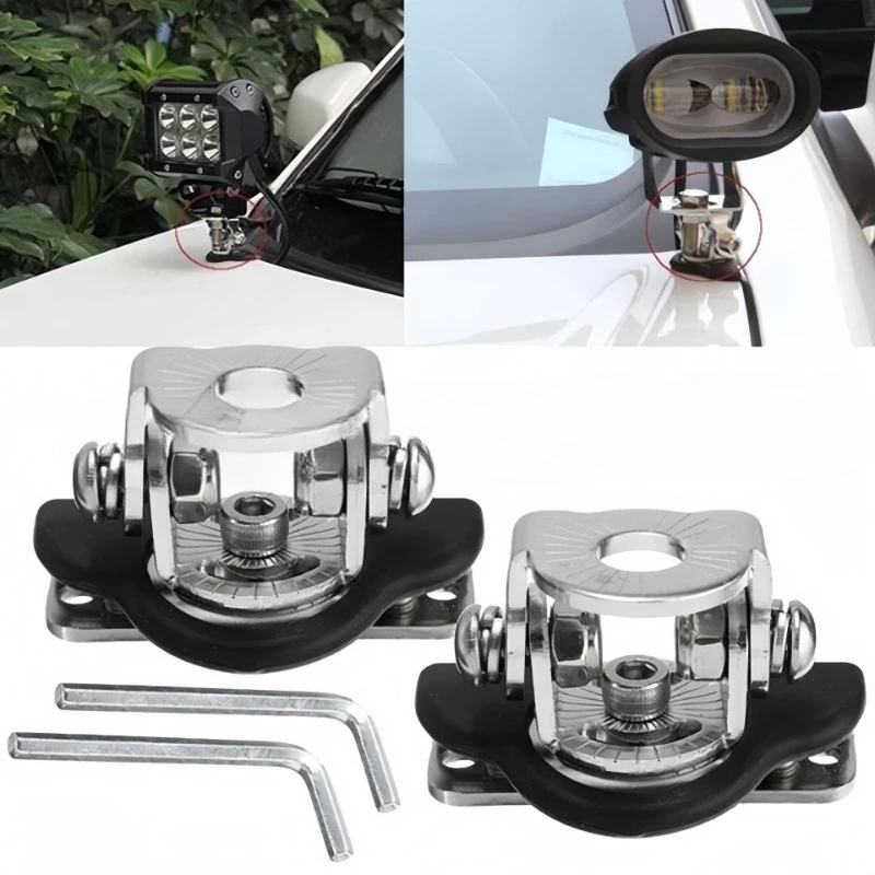 

Poer Bar Mounting Bracket Adjustable Pillar Hood Holder Led Work Light 4/2PCS Universal LED Light Mount Bar Clamp