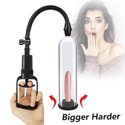 Penis Pump Enlargement Vacuum Pump Dick Extender Cock Enlarger Male Increase Length Tool Sex Toys Bigger Growth Sex Toy For Men