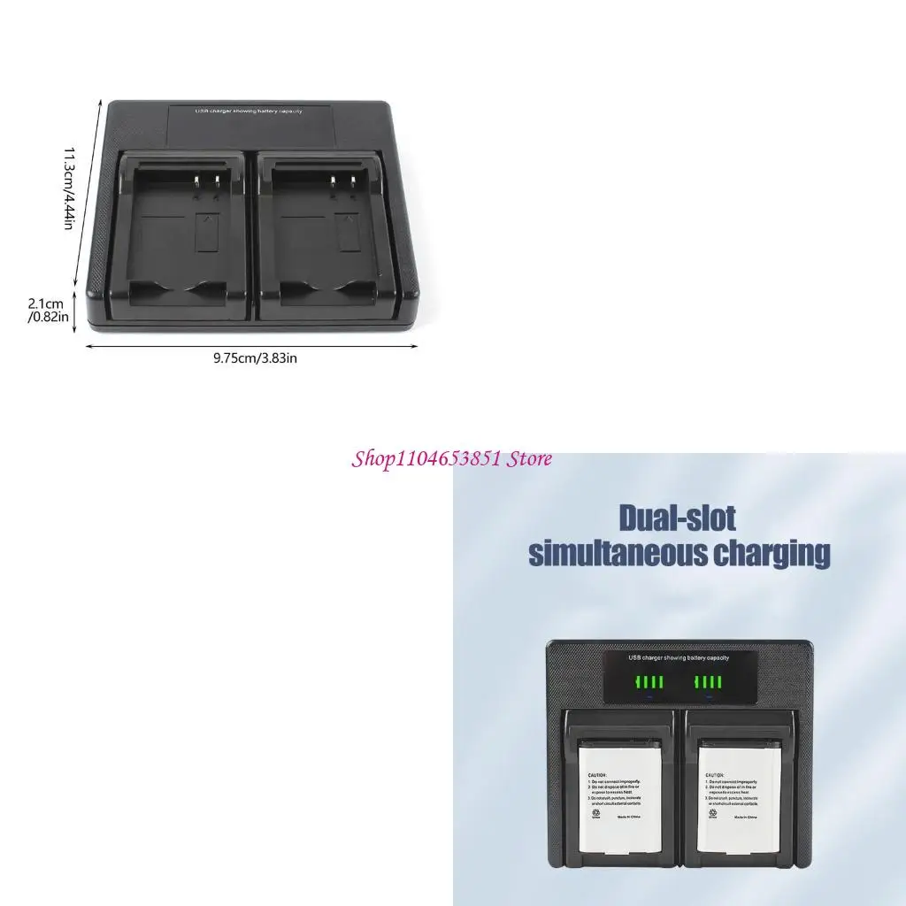 Camera for EL23 Battery Packs with Display Window, Two Charging Positions, USB Input Pair for Storage, Carry Use, and Desk