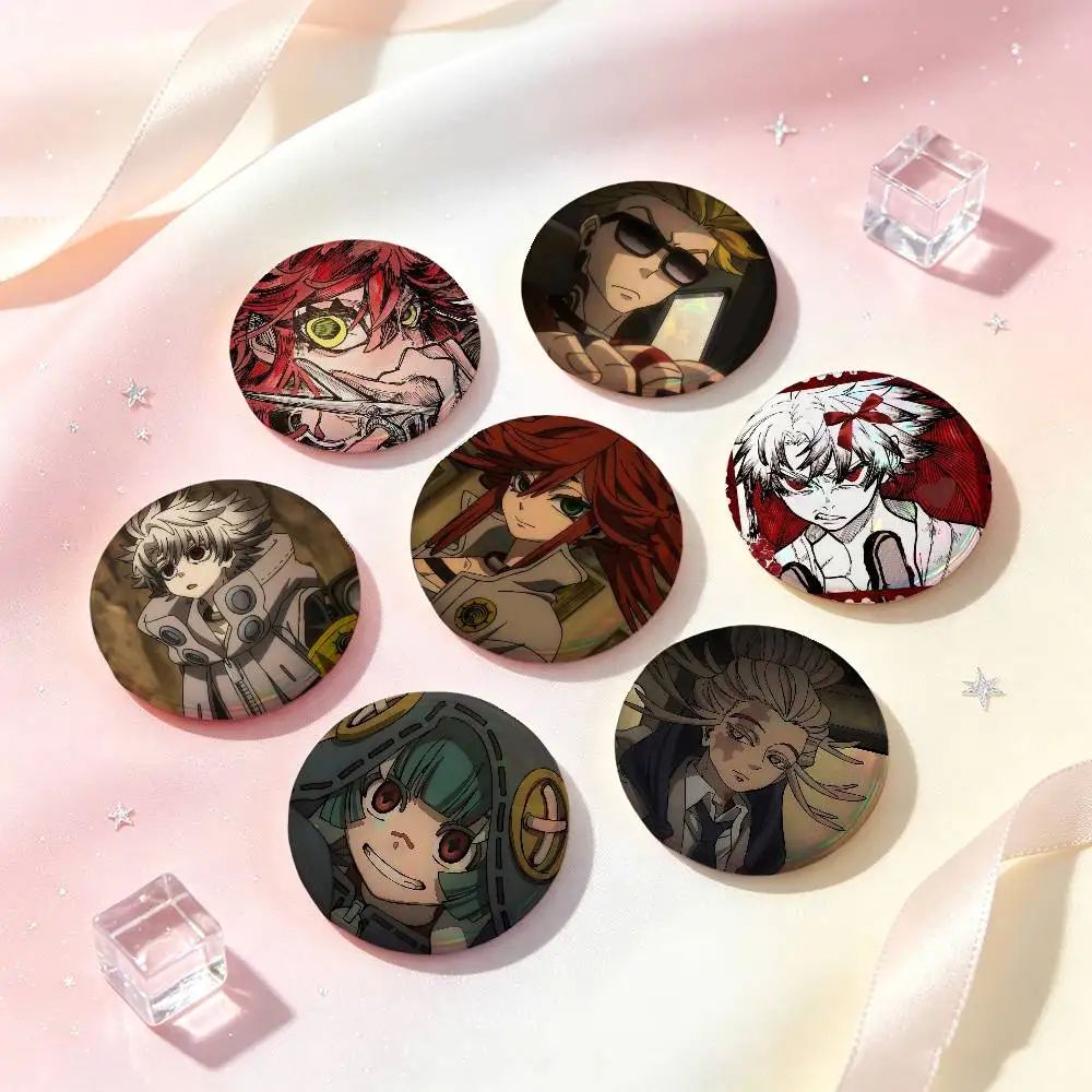 Anime Gachiakuta Riyo Reaper Badges 25 32 44 58 75 Mm Round Cosplay Pin Bag Decor Fans Collect Friends Gifts Brooch Souvenir