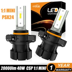TOYUKI 2Pcs Psx24 2504 LED Fog Light Bulbs Csp 20000lm for Headlight Bulb DRL Car Auto Mini Leds Driving Light 6000K White 12V