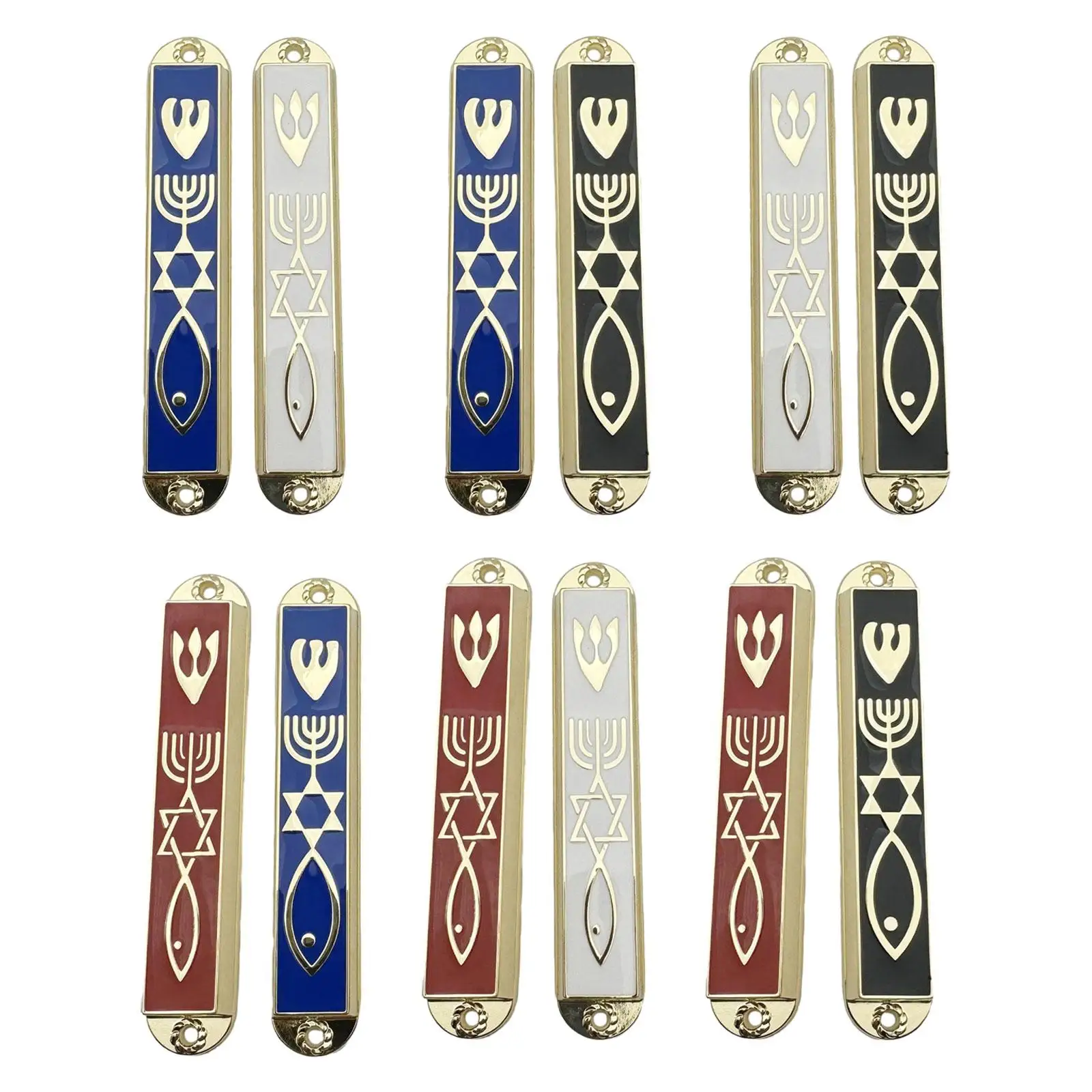 2Pcs Mezuzahs Metal Mezuzah Plaque crafts for Door Messianic Mezuzahs Easy Installation Religious