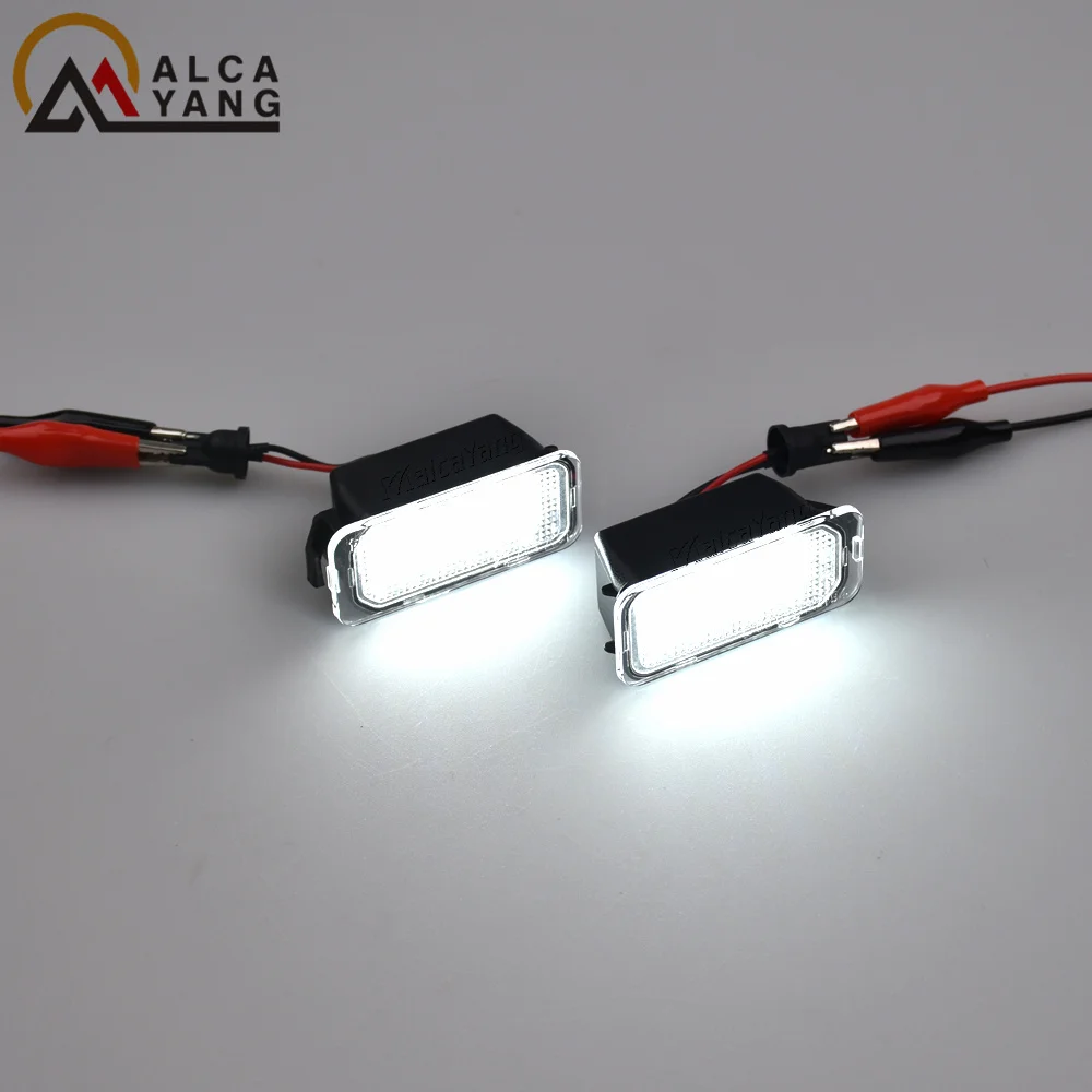 2 Stück Kennzeichenbeleuchtung für Ford KUGA S MAX MONDEO MK4 MK5 MK2 FIESTA 2008-2019 FOCUS ABS-Kunststoff 12V LED-Nummernschildleuchte – Detail 2