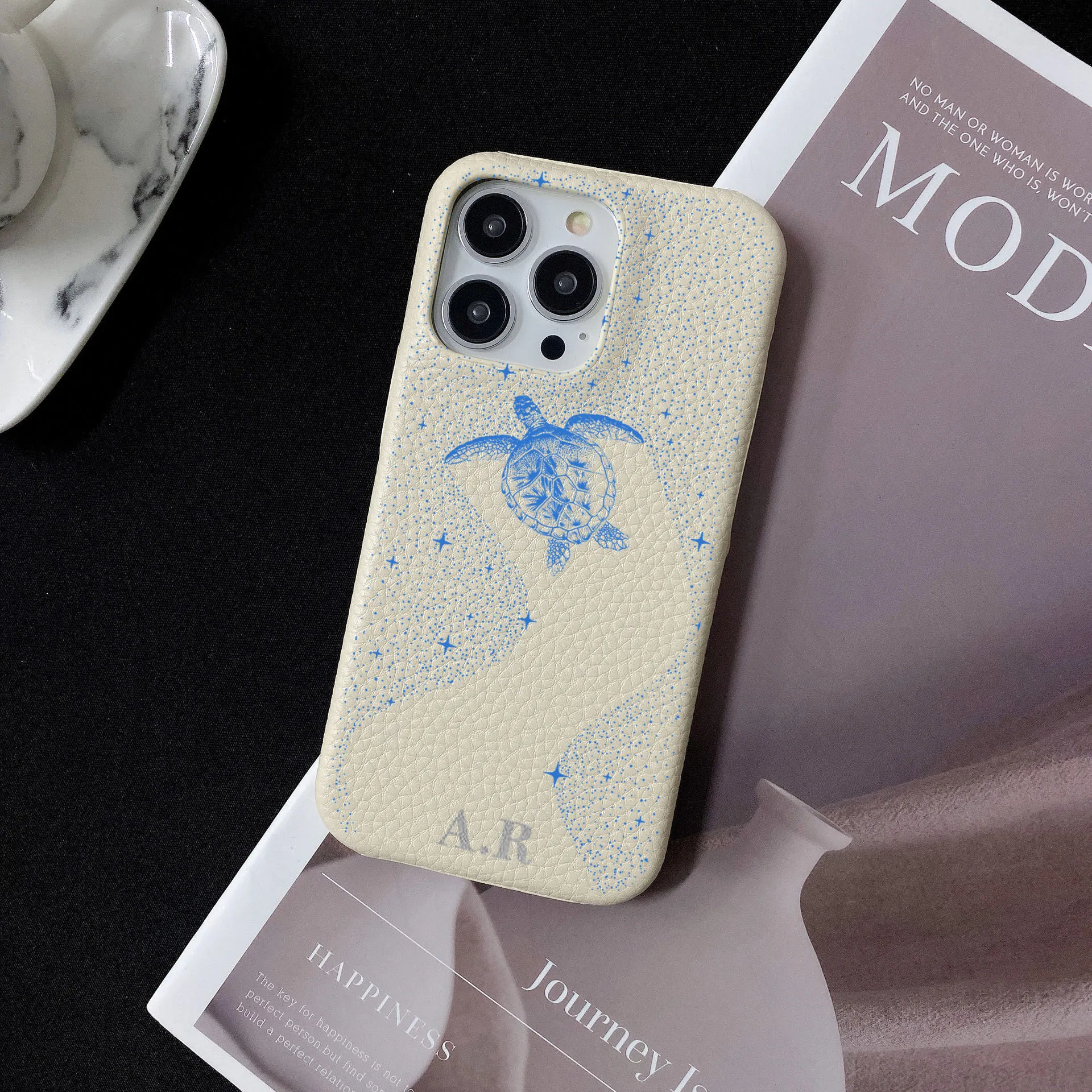Personalised inevitable Initial kafr letters name Leather Case for iphone 17 12 14 13 15 Pro Max mini 16 Plus Luxury Hard Covers