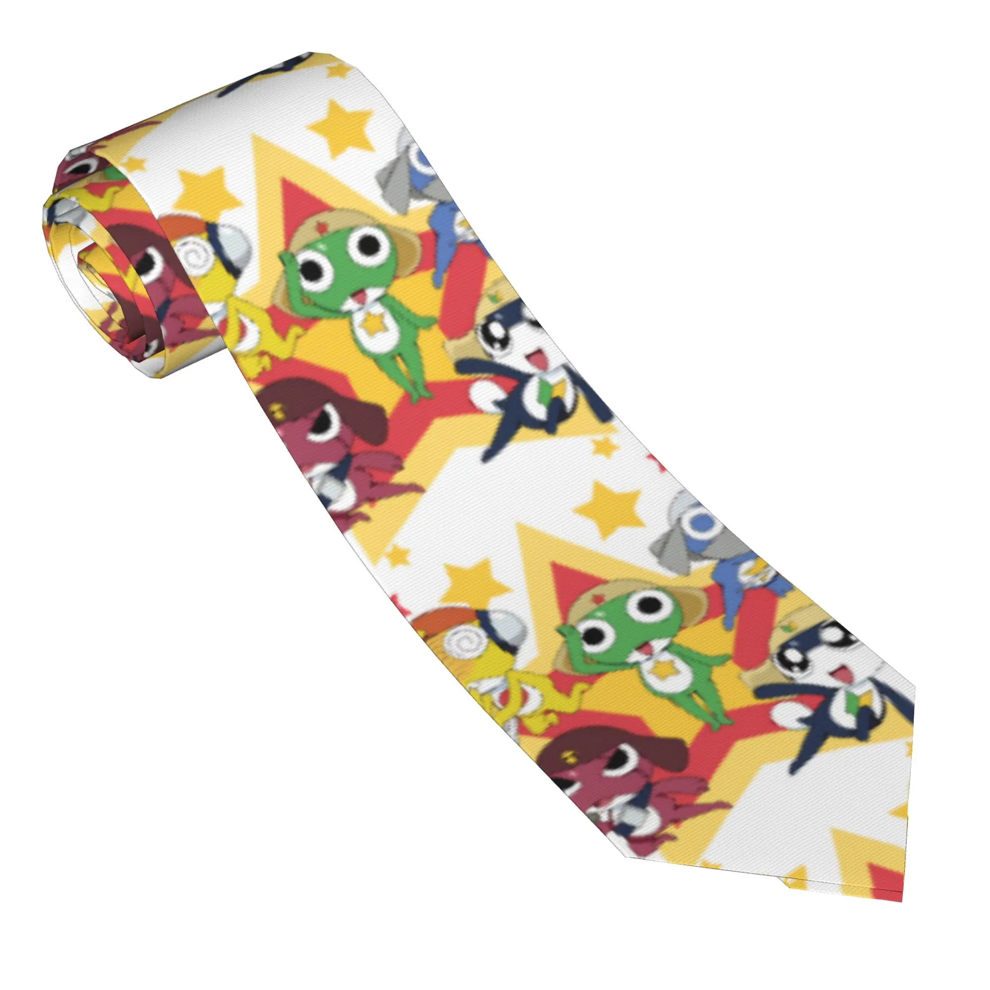 Keroros Gunsous Frog Tie  Daily Wear Neck Ties Vintage Cool Neck Tie For Men Custom Collar Tie Necktie Gift