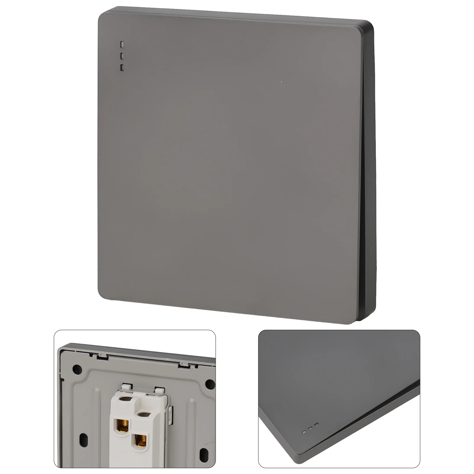 None Button Switch Switches Flame Gray PC PC Material Push Rocker Switch Switch Wall Light 1/2/3 Gang Brand New