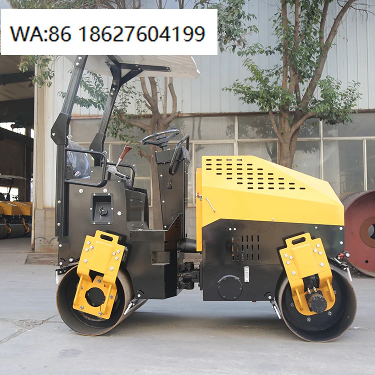 

Full Hydraulic Steel Wheel Road Roller Easy Maintenance Handheld Mini Compactor for Construction Works