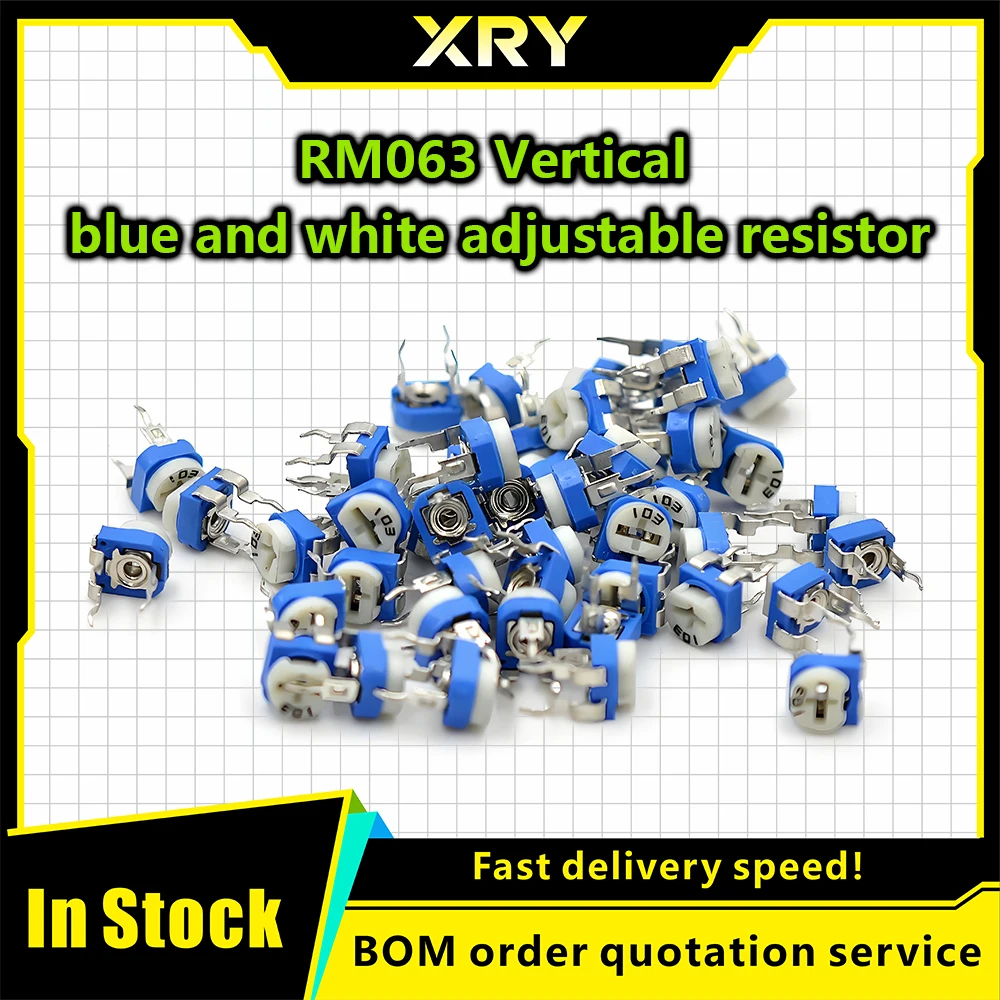 XRY Trimmer Potentiometer RM063 Adjustable Resistance 100R~1M Potentiometers 1K 5K 10K 20K 50K 100K 500K 1M Variable Resistors