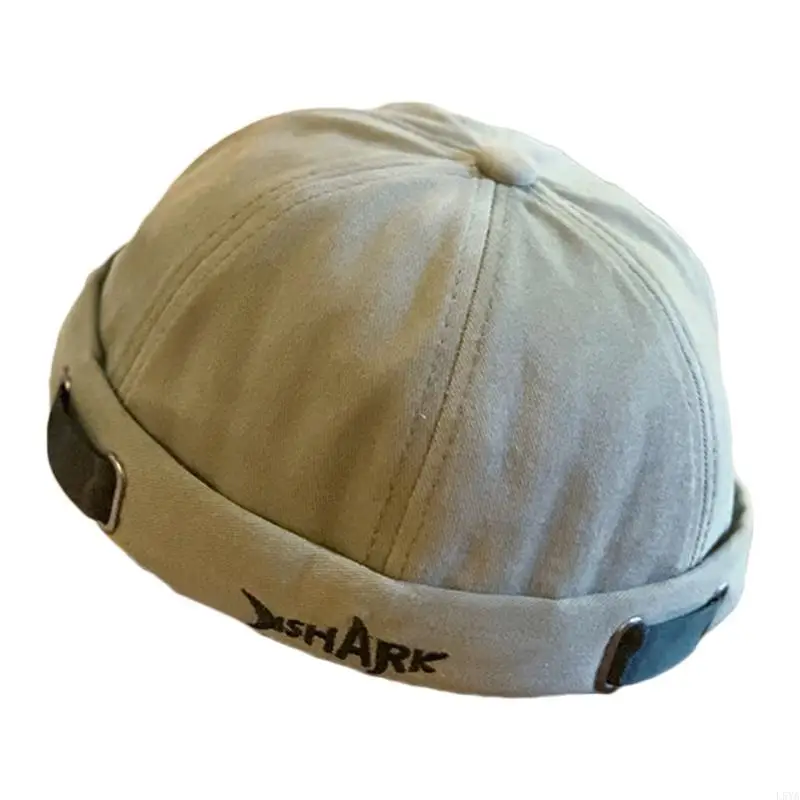 

L5YA Vintage Adjustable Beanie Hat Sailor Trend Hat Skullcap for Outdoor Leisure