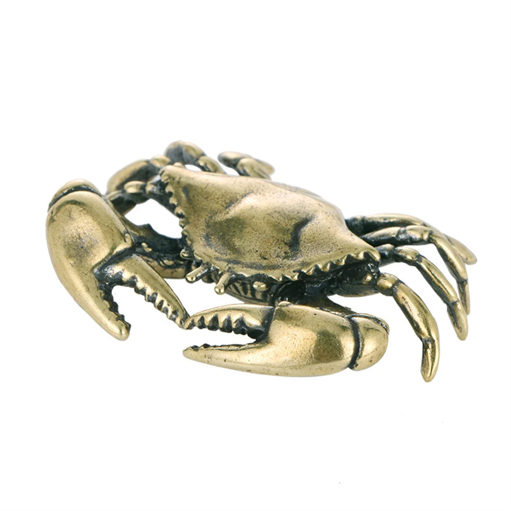 

Vintage Brass Crab Small Statue Handmade Antique Animal Miniature Figurines Office Desk Home Decor Crafts Antique Copper Toy