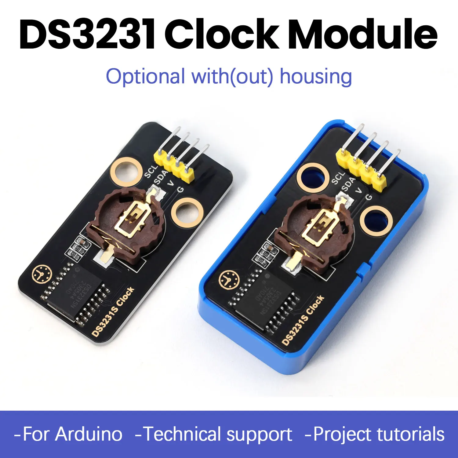 Módulo de reloj RTC DS3231, bloques de construcción electrónicos DIY para proyectos Arduino compatibles con bloques de construcción Lego (sin batería)