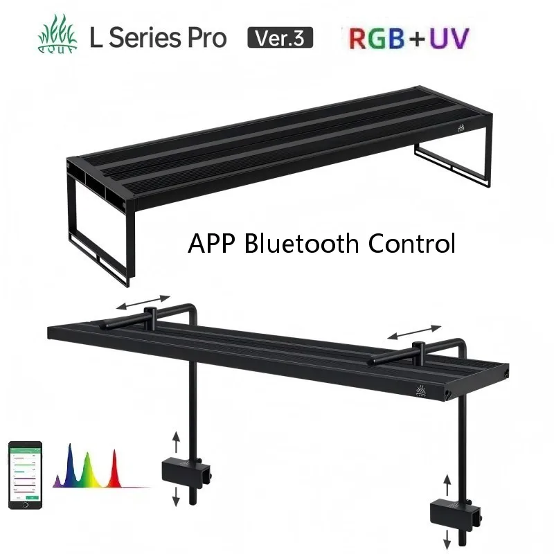 WEEK AQUA L Series APP التحكم باهتة ومؤقت RRB + UVA إضاءة حوض السمك مصباح ليد مزروع #3