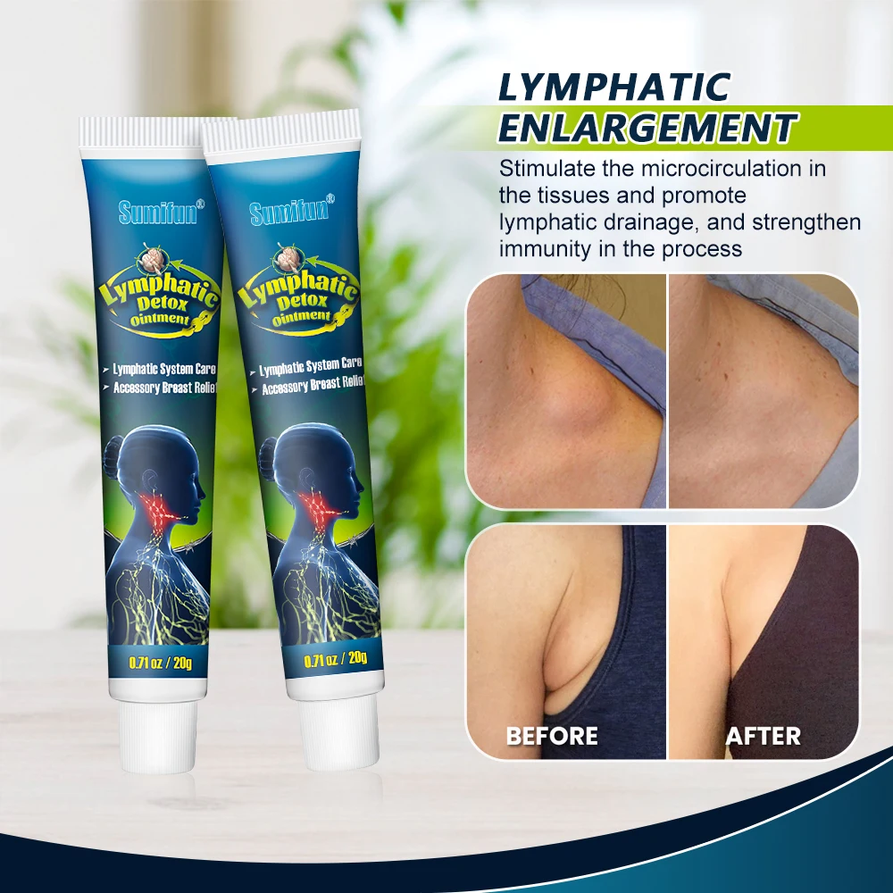 1/3/5pcs Lymphatic Drainage Cream Treat Armpit Neck Swollen Lymph Nodes