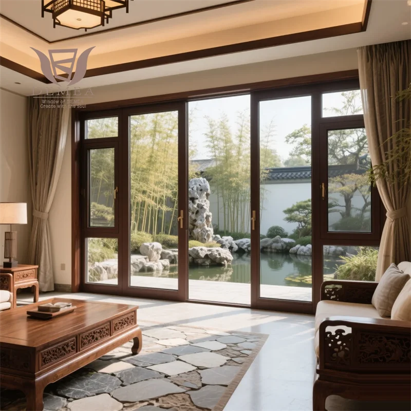 DEMEA Wholesale Price Aluminum Alloy Casement Windows Custom Color Double Glazed Villa Project Aluminum Doors Windows