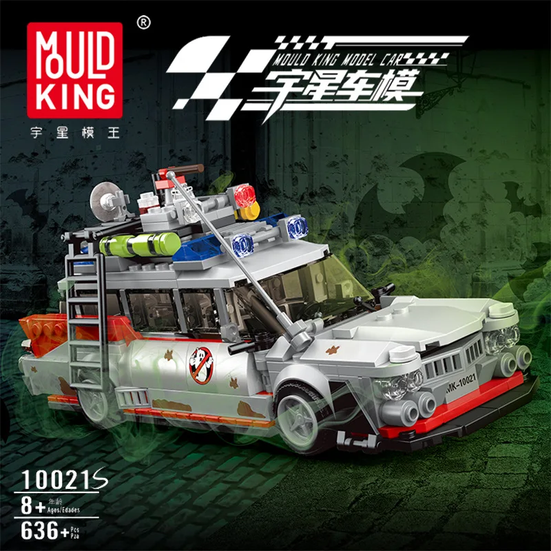 

Mold King 10021 ECTO-1 Наборы строительных кирпичей DIY Мини-набор призрачных автобусов 646 шт. Строительные игрушки для взрослых Дети Подарки на день рождения