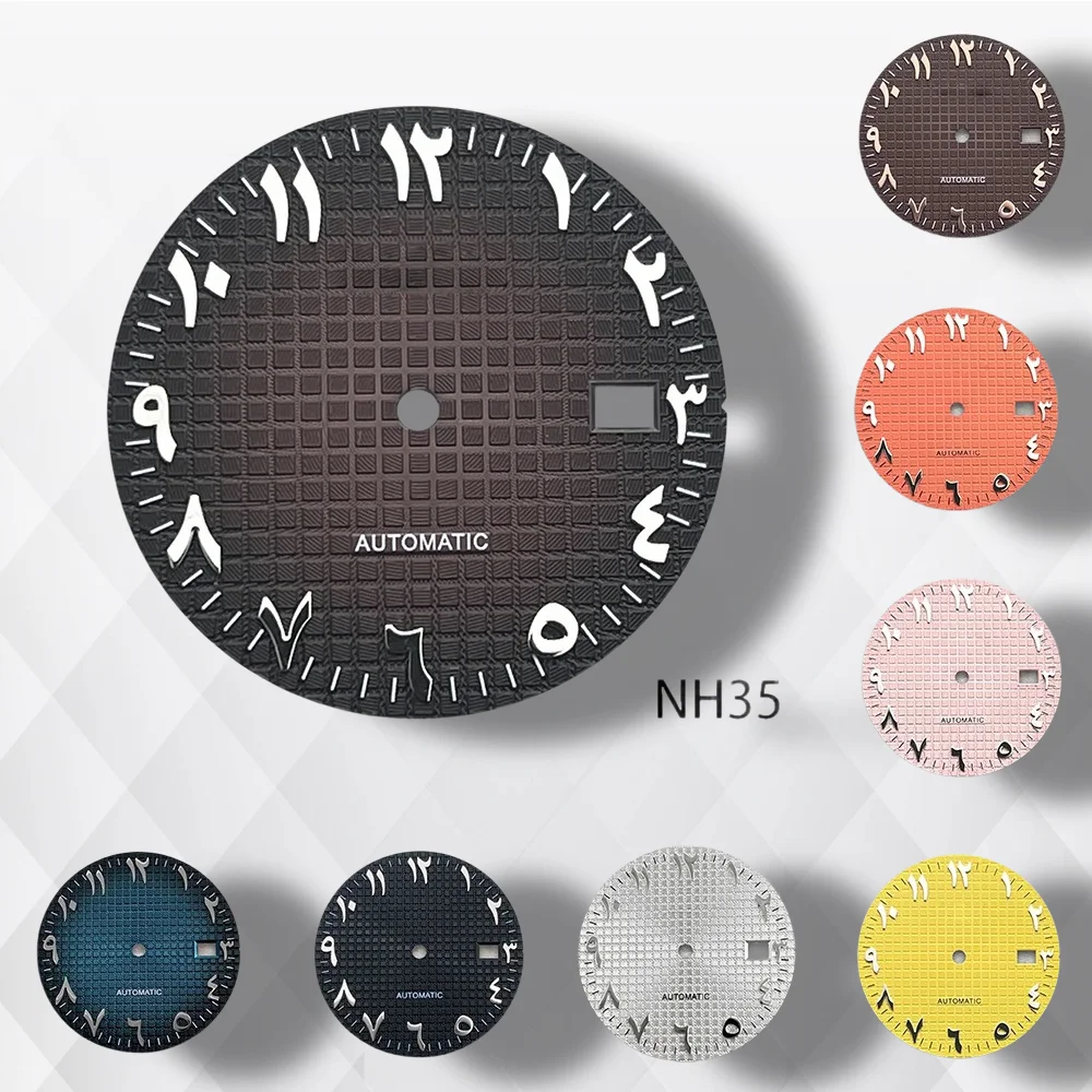 

31.8mm S Logo Arab Oak Dial Fit NH35 Automatic Movement No Luminous High-Quality Watch Modification Accessories