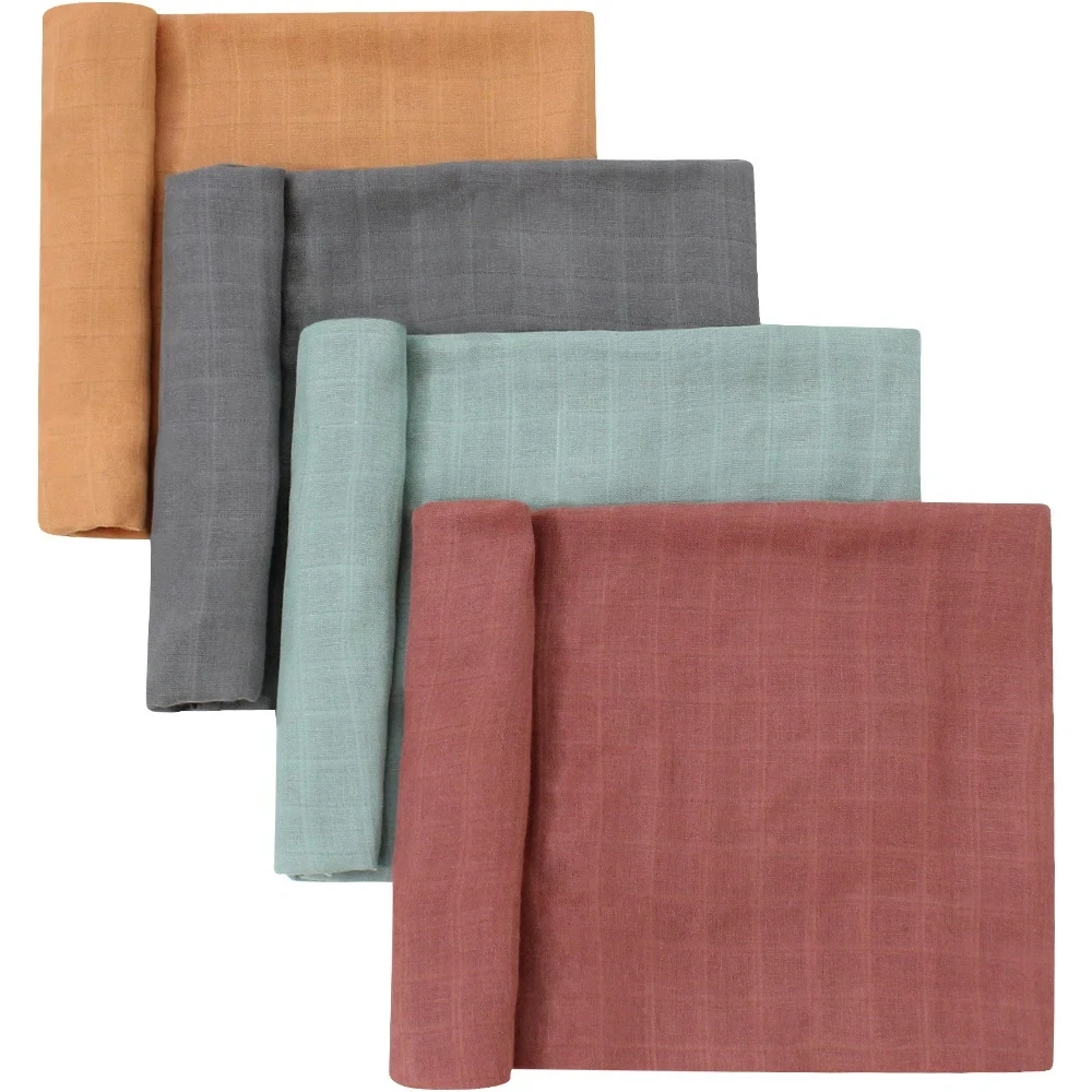 60x60 cm mousseline séquares Swaddle bébé serviettes écharpe Swaddle serviette de bain nouveau-né mouchoir bain alimentation visage gant de toilette lingette