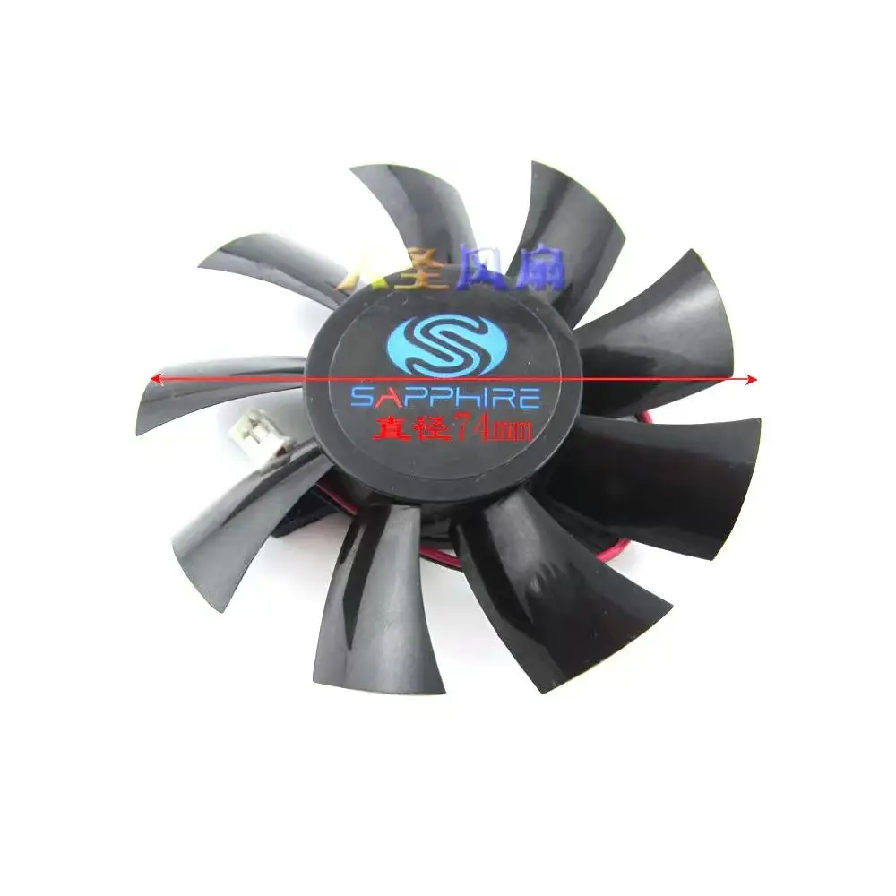 For ARX FS1280-A1842C DC 12V Diameter 75mm C.T.C 40mm 2-Wire Server Frameless Video Card Fan