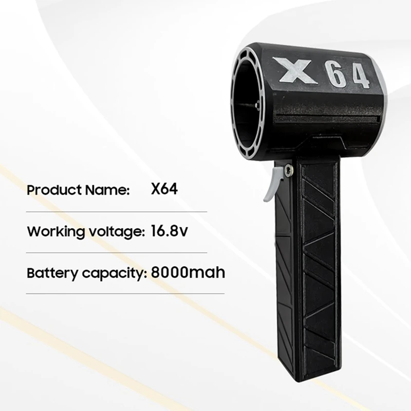 X64 Mini Turbo Jet Fan Brushless Motor Powerful Instantaneous Thrust 1.4Kg/S 1000W Wind Speed Blower Dryer