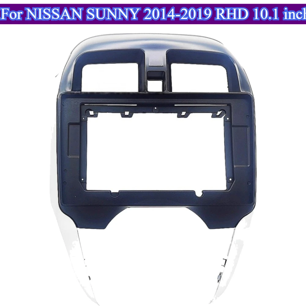 

For NISSAN SUNNY 2014-2019 RHD 10.1'' Double Din Radio Fascia Stereo Panel Dash Kit Refitting Installation Trim Face Frame Bezel