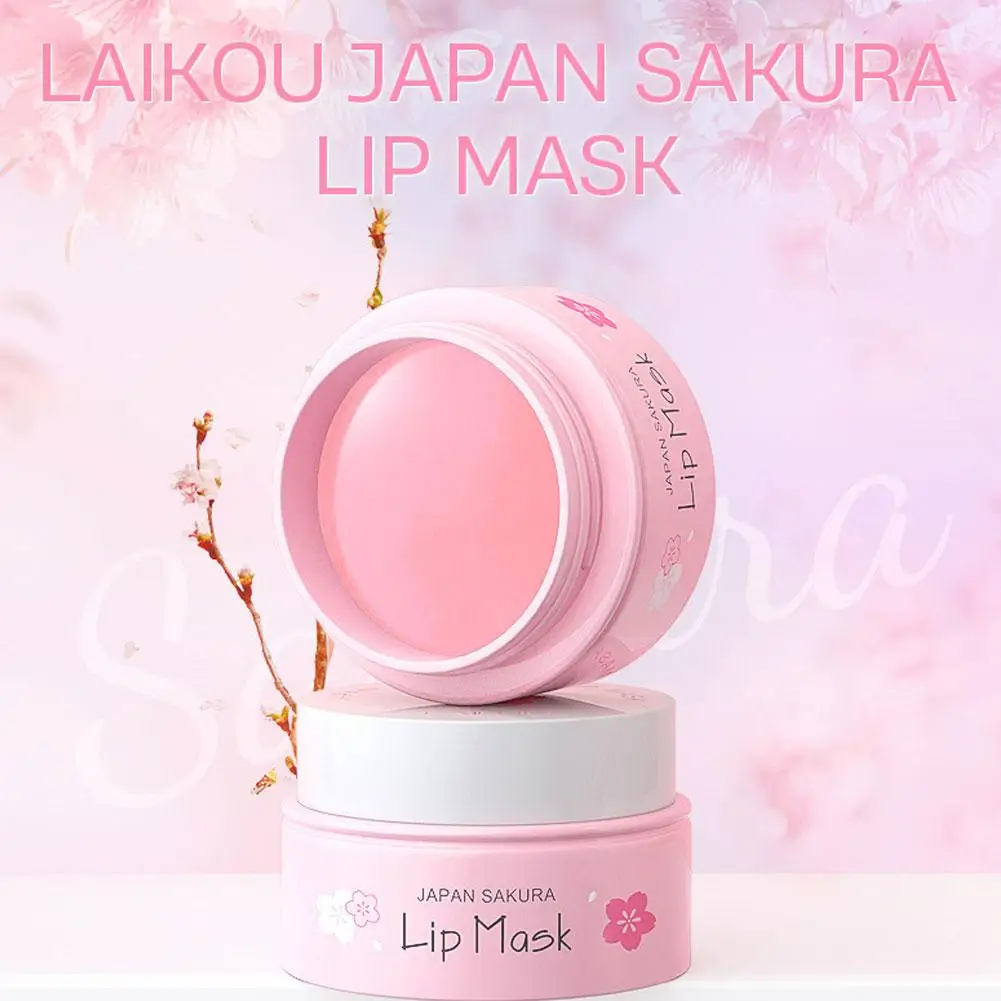 LAIKOU Lippenmaske Blossom Lip Serum Dry Crack Peeling Care Lip Essence Feine feuchtigkeitsspendende Lippen reduzieren Reparaturlinien I1N4