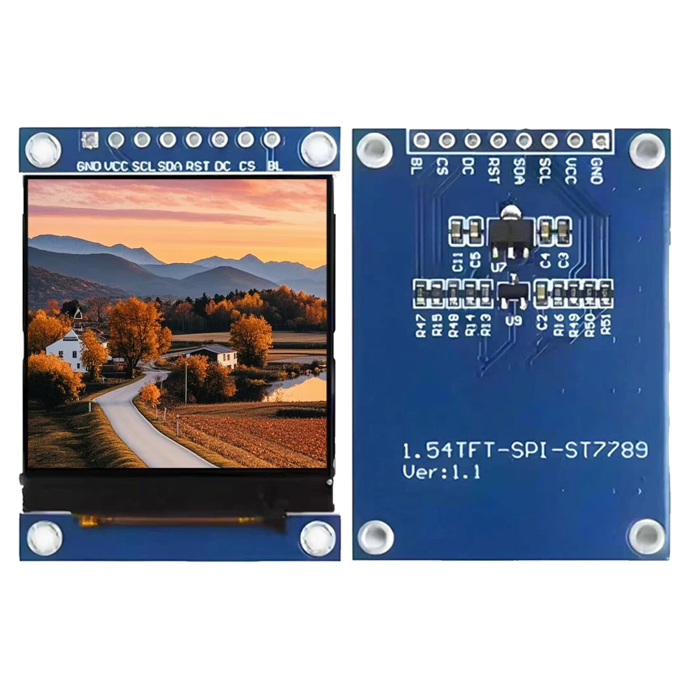 1.54 Inch TFT Display Module 4-Line SPI ST7789 Driver 240*240 HD LCD Screen 8PIN