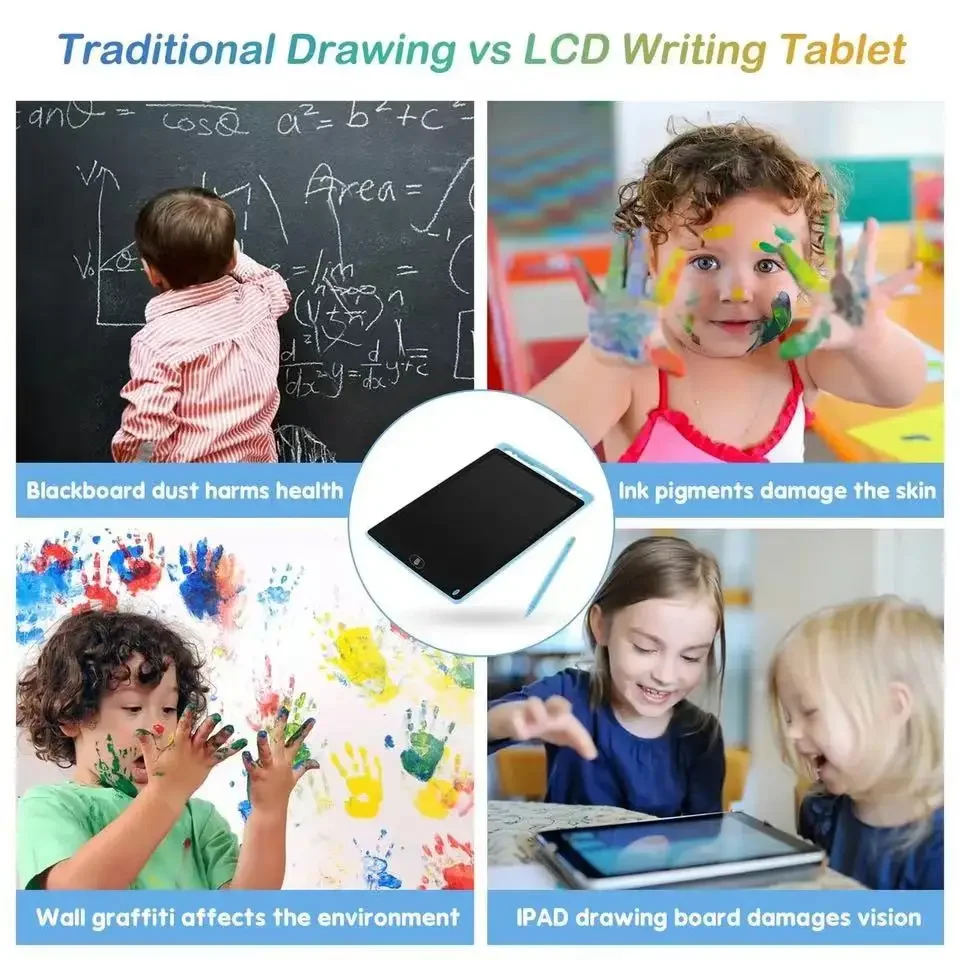 Children Electronic Drawing Board 12 Inch LCD Writing Tablet Drawing Montessori Educational Toys Drawing Toys Kids Boys Gifts