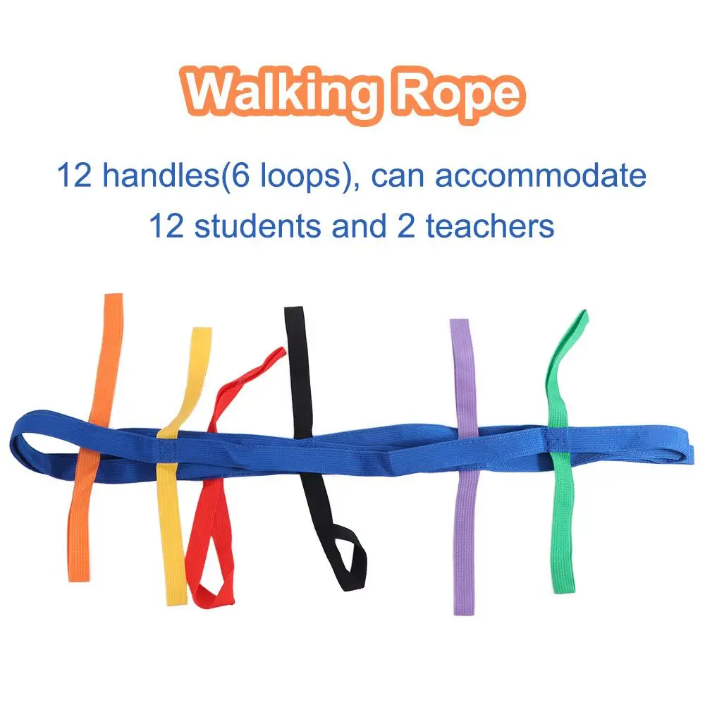 Multi-color Safety Walking Rope Colorful Handles Anti‑Lost Toddler Walking Rope Lightweight Nylon Children Safety Line Rope