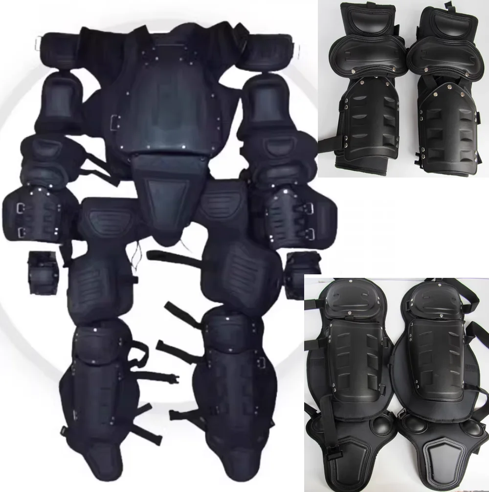 Armatura tattica con gilet protettivo Gomito Pettorale Cavallo Armatura per braccio Protezione per spalla Armatura per gamba per Airsoft Paintball
