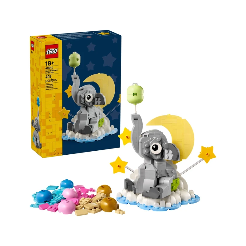 

LEGO/40814 Слоник в небе, строительные кирпичи «сделай сам», подарок, украшение интерьера дома