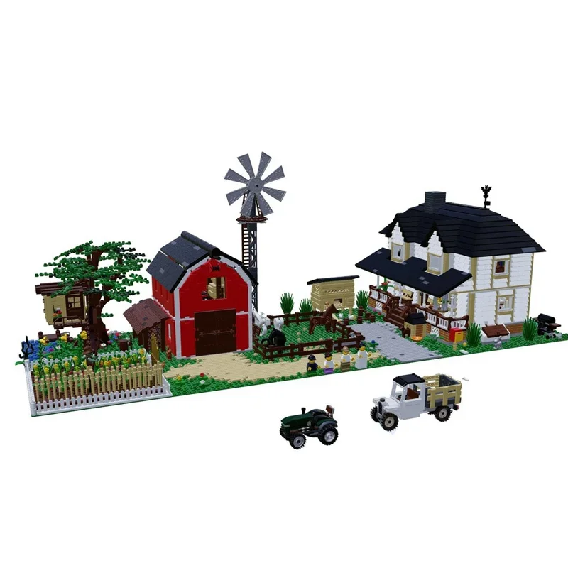 

8192 детали MOC Big Farm, строительные блоки, рождественский подарок, креативный набор для самостоятельной сборки, идеально подходит для энтузиастов и дошкольников.