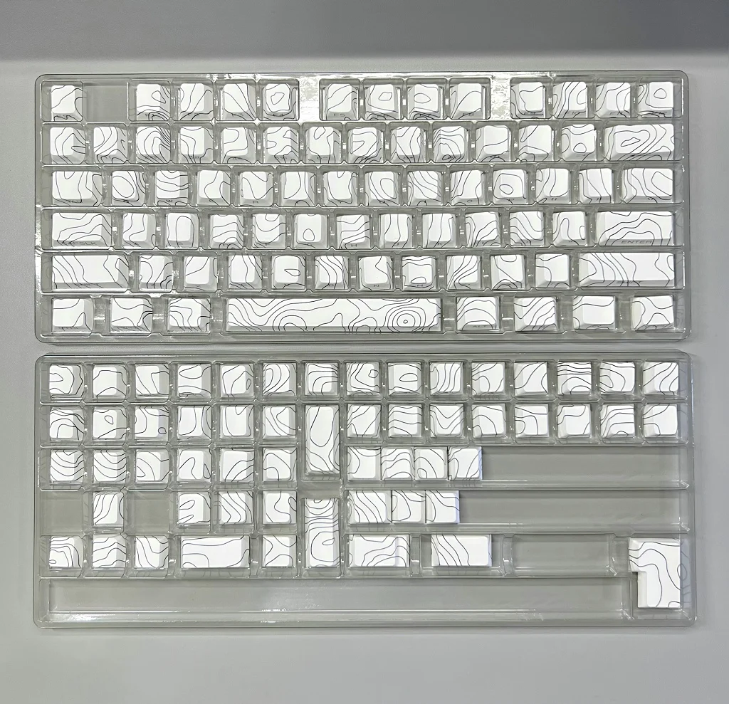 Original side-engraved mechanical keyboard keycap 130 pcs Sublimation PBT creative light transmission 75/87