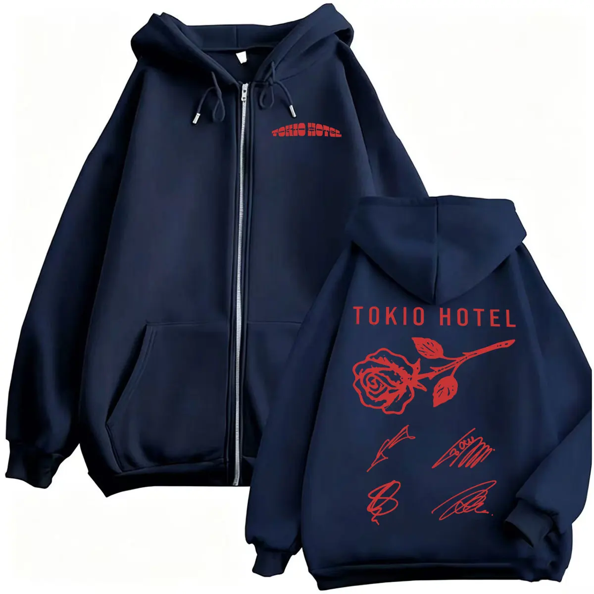 Tokio Hotel ARENA TOUR 2026 Signature Zipper Hoodies Men's Fashion Classic Sweatshirt Jacket Coats Casual Fleece Zip Up Pullover