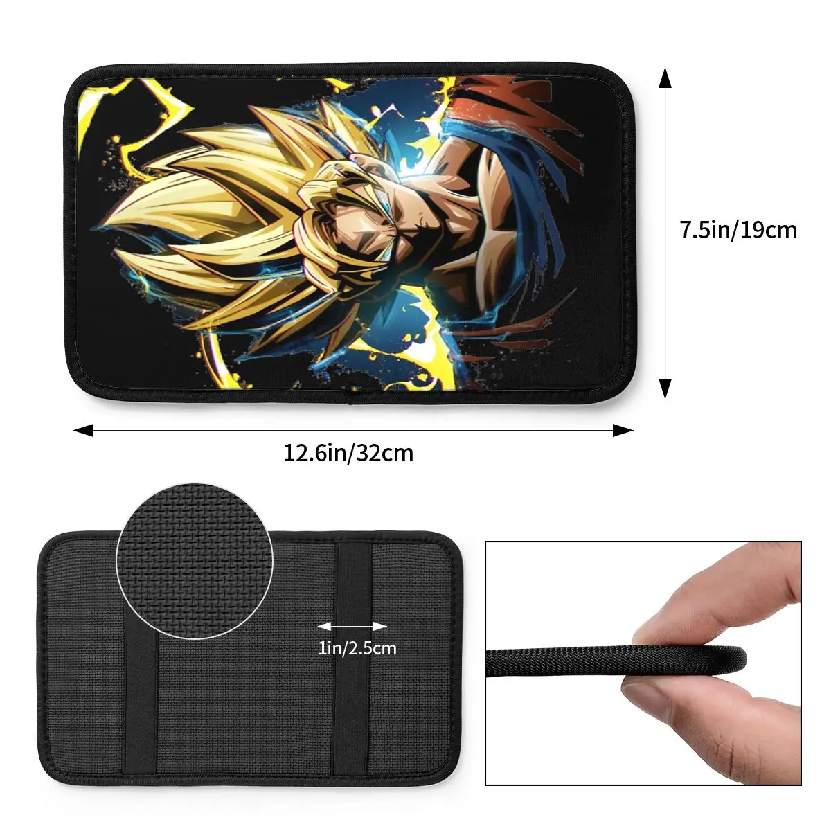 Four Seasons Car Armrest Cover Mat Goku Dragon Ball Z Manga Non-slip Center Console Cover Pad Auto Styling Interior Accessories