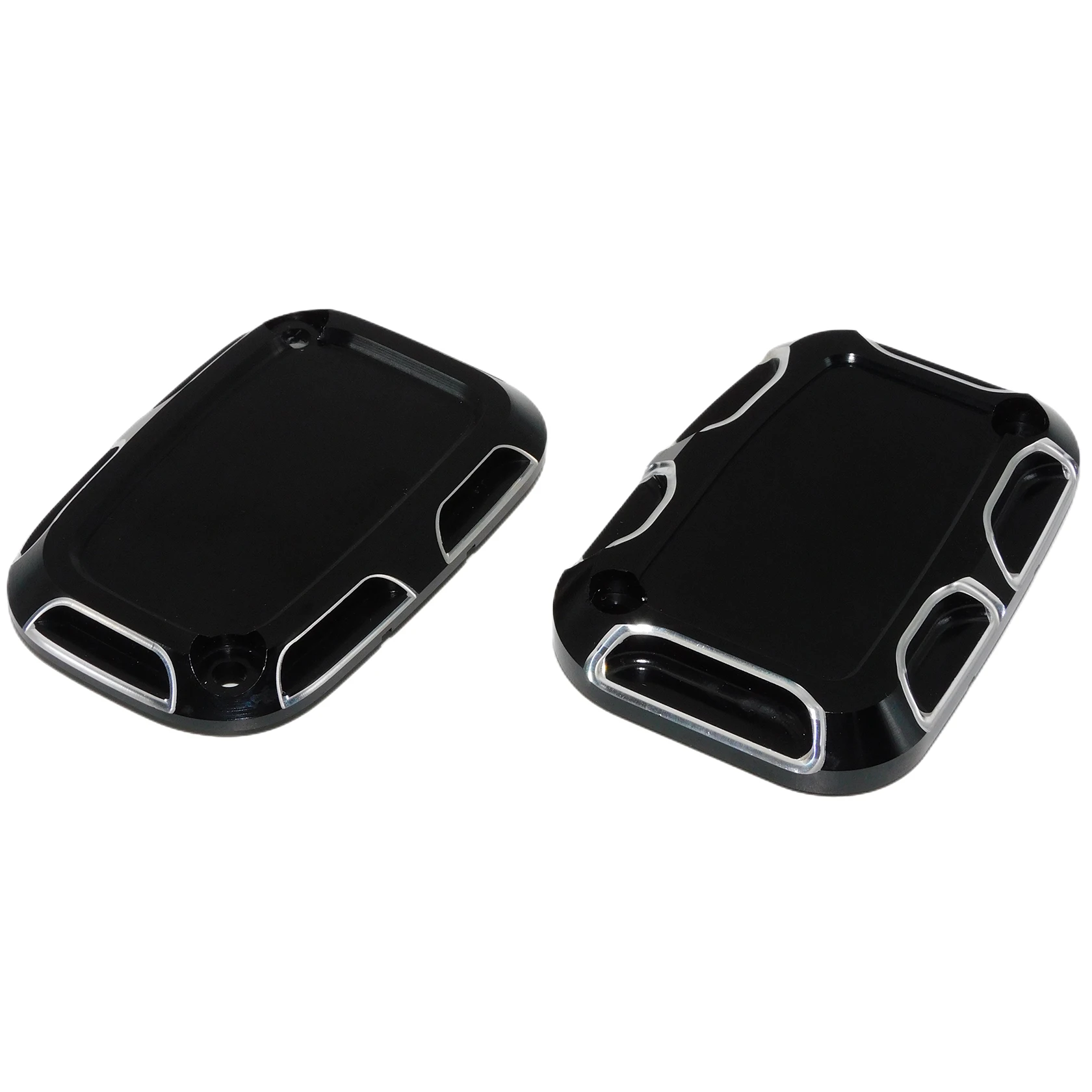 2xMotorcycle CNC Front Brake Master Cylinder Cover For Harley Touring Road King Electra Glide Ultra FLHR FLTR V-Rod Night Rod