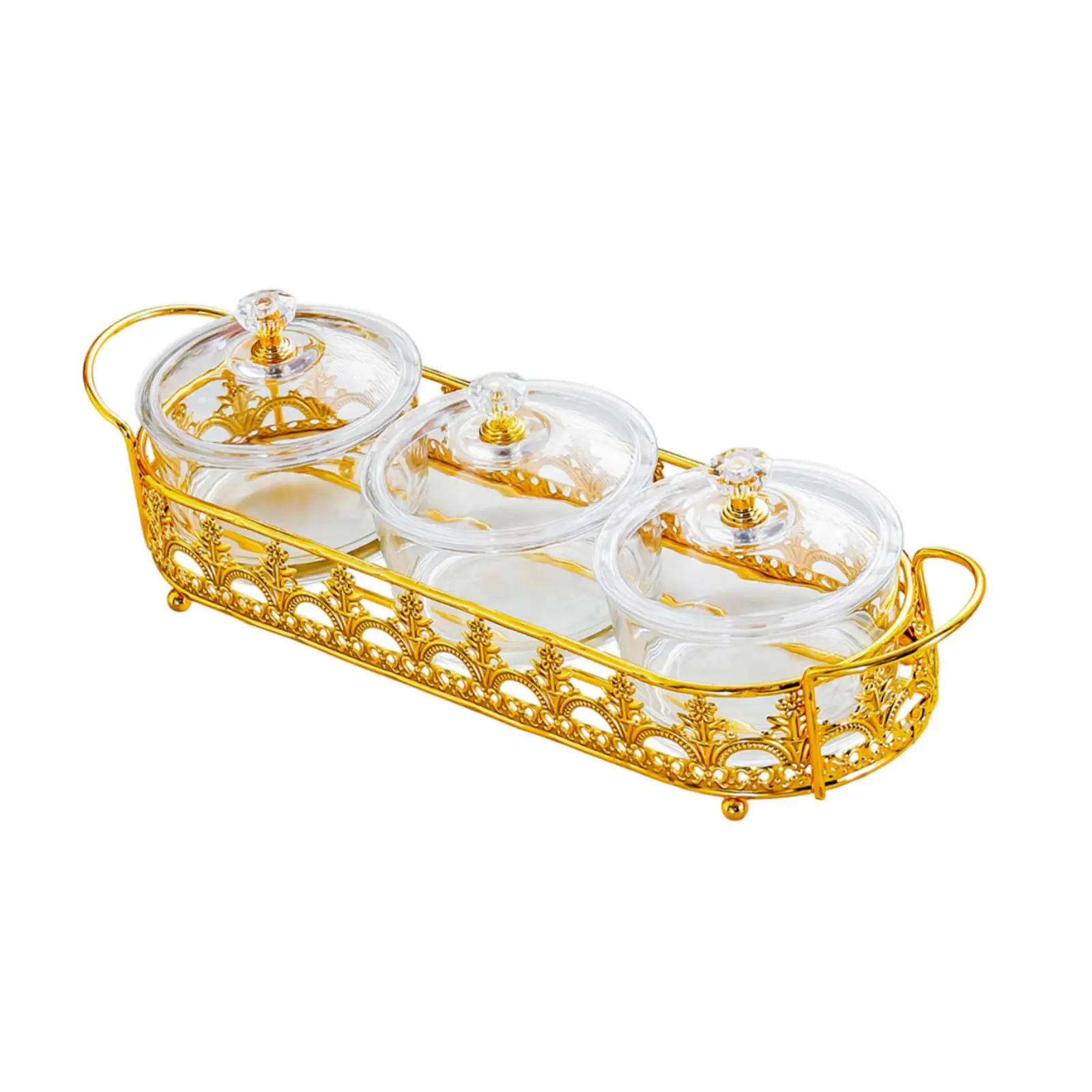Appetizer Serving Platter with Stand and Divided Compartments for Snacks Salad Cupcakes at Formal Events