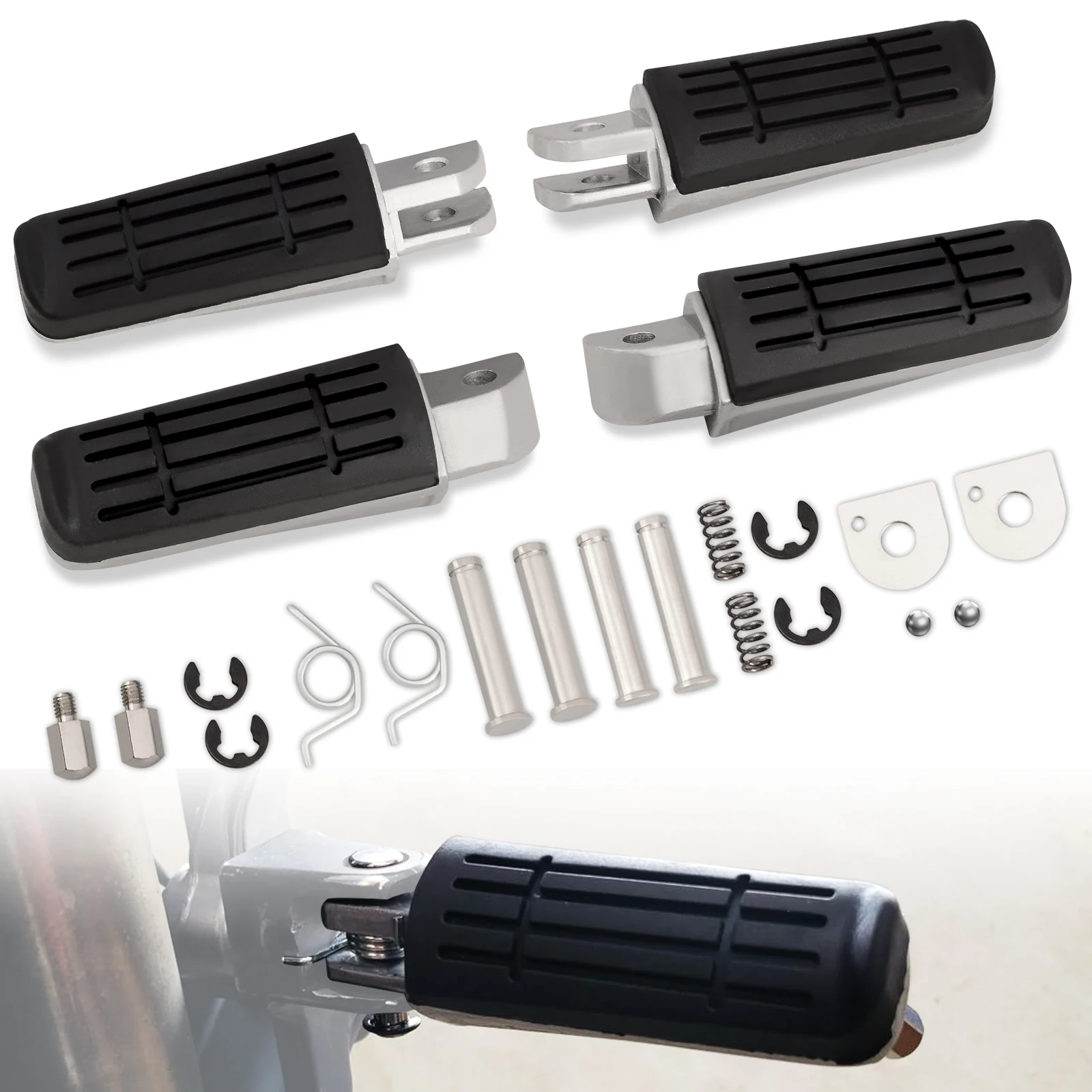 

Front Rider Rear Passenger Footrest for YAMAHA FJR1300 FZ1 FZ400 FZ6 FZ6R XJR400 XJR1200 XJR1300 XJ6 Motorcycles Foot Pedal