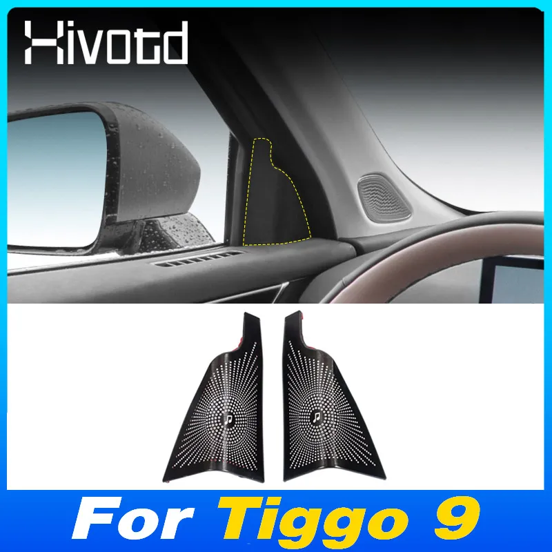 

Car Horn Covers Front And Rear Loudspeaker Trim Stickers Interior Accessories A Pillar Modification For Chery Tiggo 9 2025